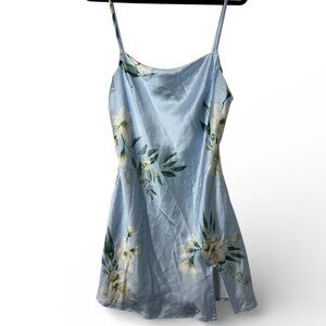 Princess Polly Aphra Mini Blue Floral Strapped Dress Size US 6